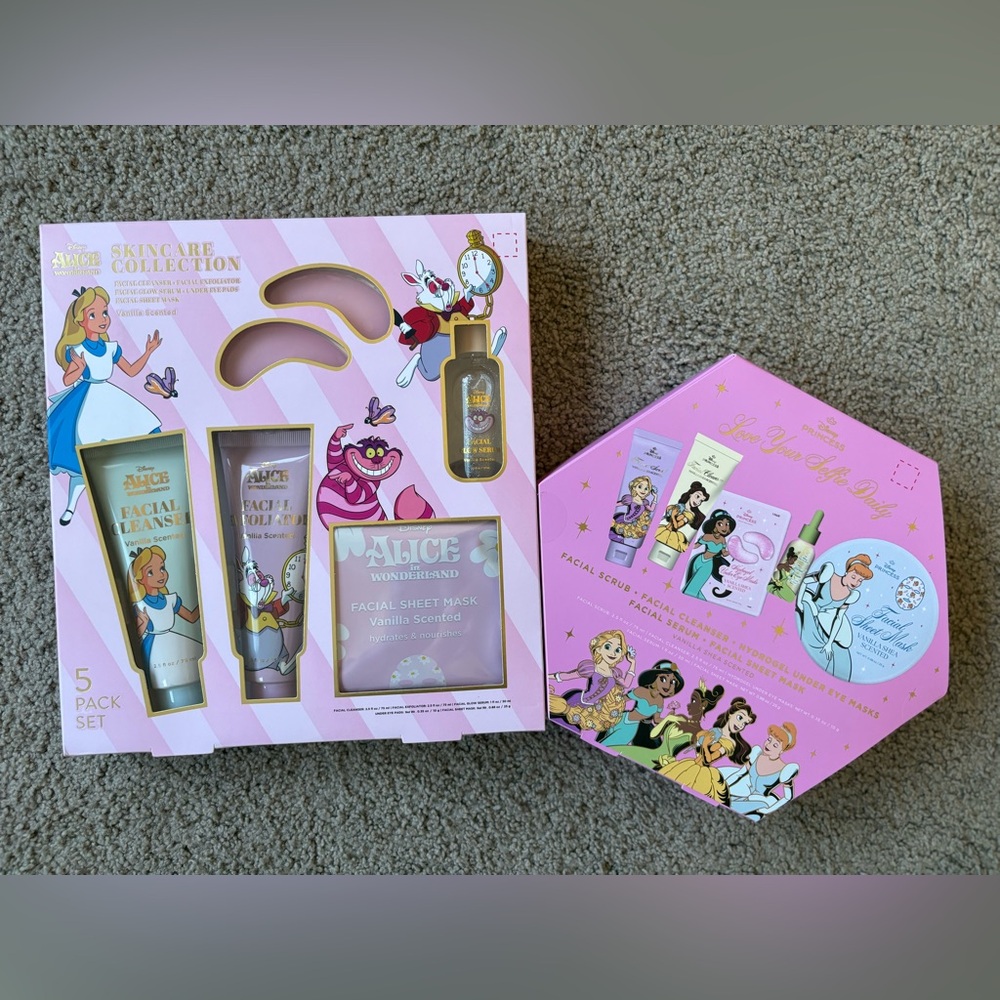 (2) Disney Alice in Wonderland & Princess Skincare Set